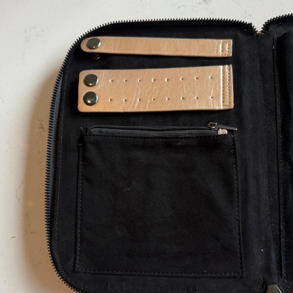 Halston Gold Zip Jewelry Case - Picture 2 of 6